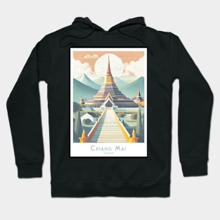 Vintage Retro Majestic Chiang Mai Pagoda Hoodie